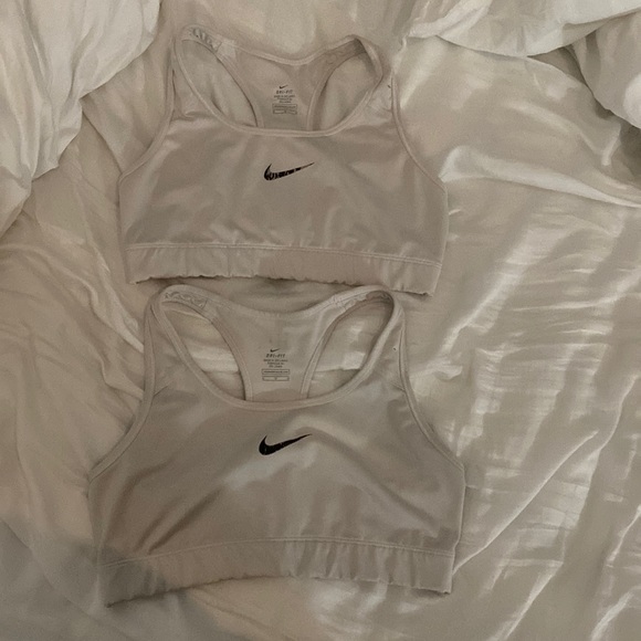 Nike Pro Dri-Fit White Sports Bra Sz M - Picture 1 of 4